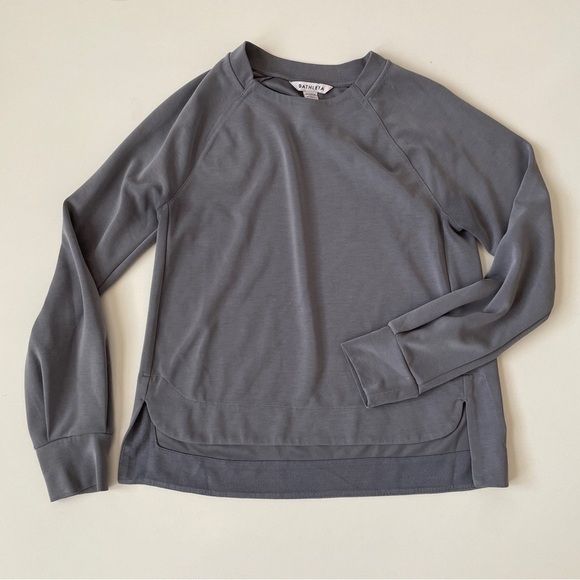 Athleta Seasoft Crewneck Sweatshirt in COSMOS gray blue, Size XS - Picture 4 of 16